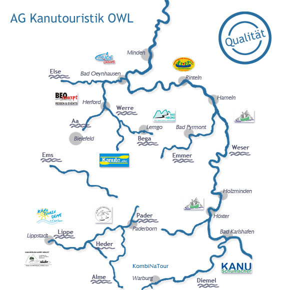 Gewässerkarte - AG Kanutouristik OWL